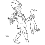Dibujo para colorear Cazador De Patos Para Pintar Y Colorear