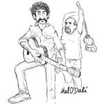 Dibujo para colorear Dibujo De Escobazo En La Cabeza A Un Guitarrista Que No Se Caya Para Pintar Y Colorear
