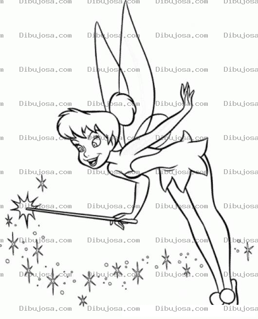 Dibujo para colorear Tinkerbell Dibujo De Tinker Bell Para Pintar Y Colorear A Tikelbel Tincklebell Tinquelbel Tinquevel