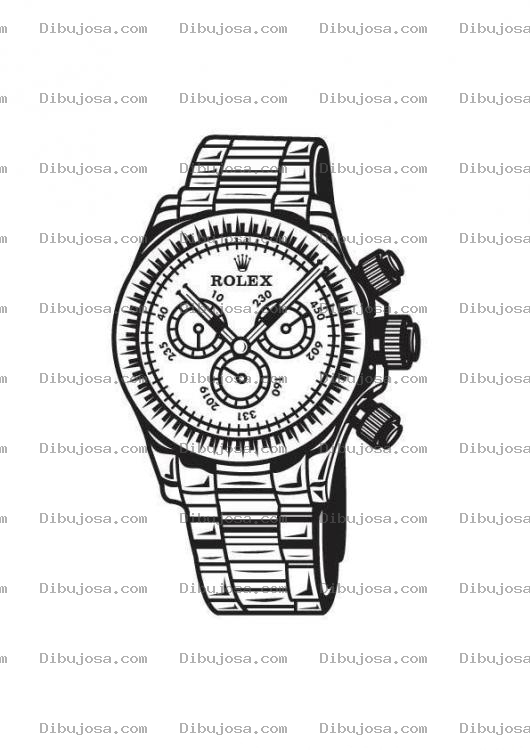 Dibujo para colorear Rolexpresidente Dibujo De Reloj Rolex Presidente Para Pintar Y Colorear