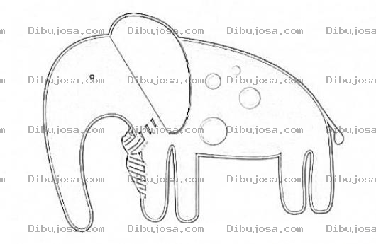 Dibujo para colorear Elefante Con Corbata Para Pintar Y Colorear