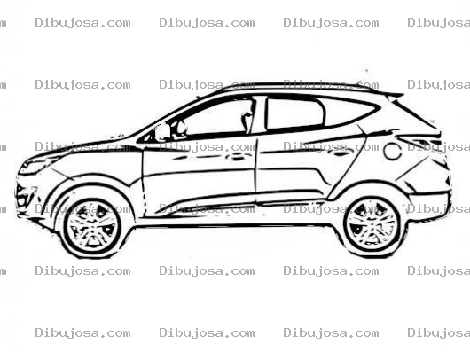 Dibujo para colorear Hyundaitucson Dibujo De Hyundai Tucson 2012 Para Pintar Y Colorear Un Tucsonhyundai