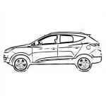 Dibujo para colorear Hyundaitucson Dibujo De Hyundai Tucson 2012 Para Pintar Y Colorear Un Tucsonhyundai