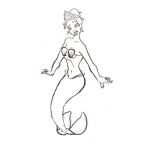 Dibujo para colorear Dibujo De Sirena Con Corona Para Pintar Y Colorear