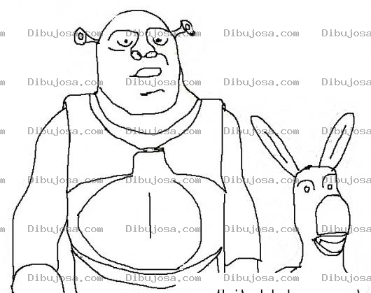 Dibujo para colorear Colorear a Shreck