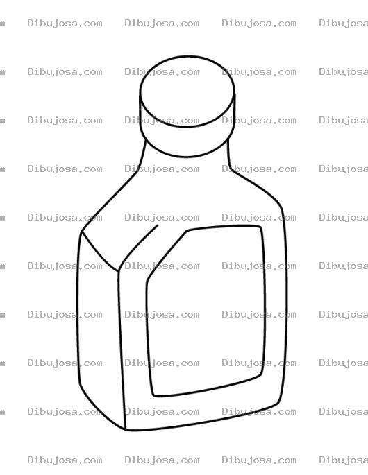 Dibujo para colorear Aguardiente La Indita Botella De Agua Ardiente Para Pintar Y Colorear