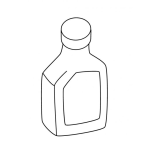Dibujo para colorear Aguardiente La Indita Botella De Agua Ardiente Para Pintar Y Colorear