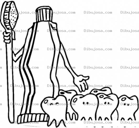 Dibujo para colorear Pasta De Dientes Con Muchos Dientecitos Para Pintar Y Colorear Dientesitos Con Pasta Colgate Y Cepillo Dental