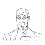 Dibujo para colorear Sonrisa Silenciosa Dibujo De Viejo Riendose Sin Hacer Ruido Para Pintar Y Colorear