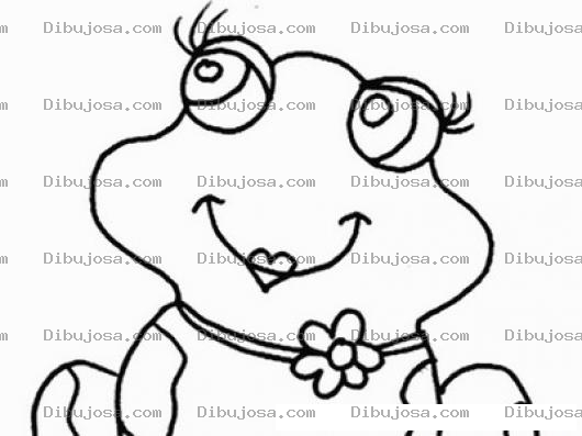 Dibujo para colorear Dibujo De Ranita Sexy Para Pintar Y Colorear Rana Coqueta