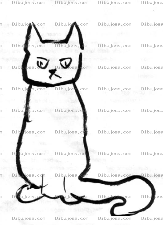 Dibujo para colorear Dibujo De Gato Enojado Para Pintar Y Colorear