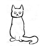 Dibujo para colorear Dibujo De Gato Enojado Para Pintar Y Colorear