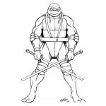 Dibujo para colorear Dibujo De Tortuga Ninja Para Pintar Y Colorear Tortuganinja
