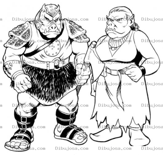 Dibujo para colorear Dibujo De Ogros Para Pintar Y Colorear
