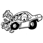 Dibujo para colorear Accidente De Carro Dibujo De Un Choque Para Pintar Y Colorear Carro Chocado