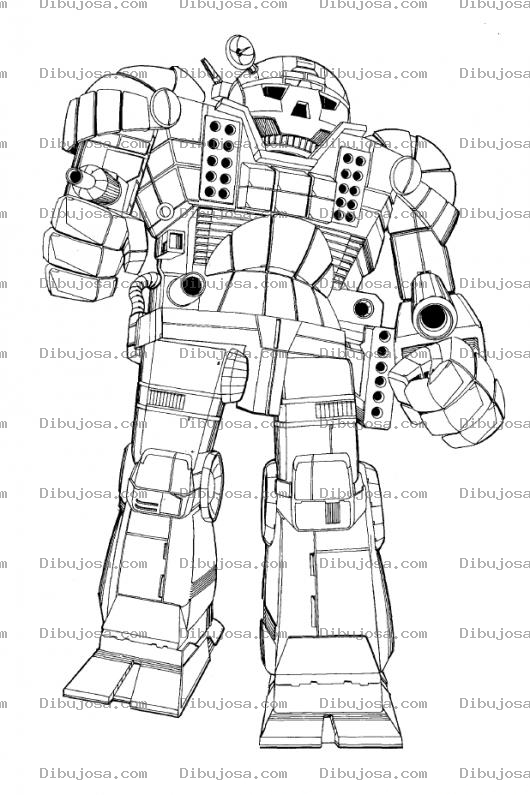 Dibujo para colorear Robotgigante Dibujo De Un Robot Gigante Para Pintar Y Colorear A Un Roboton
