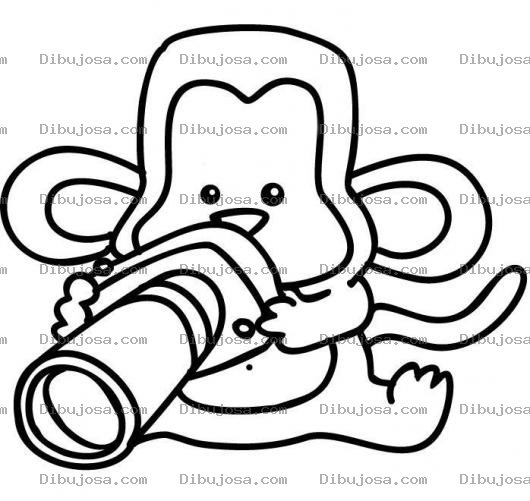 Dibujo para colorear Mono Fotografo Dibujo De Monito Con Camara De Fotos Parapintar Y Colorear Mico Fotografo
