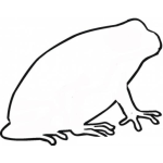 Dibujo para colorear Perfil De Sapo Para Pintar Y Colorear El Contorno De Un Sapote