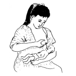 Dibujo para colorear Lactancia Materna Dibujo De Una Madre Dandole Pecho A Su Bebe Para Pintar Y Colorear Leche Materna