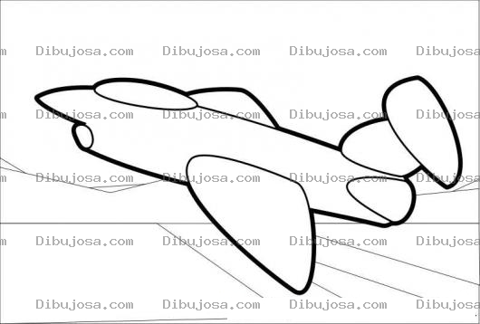 Dibujo para colorear Dibujo De Avion Supersonico Despegando Para Pintar Y Colorear