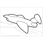 Dibujo para colorear Dibujo De Avion Supersonico Despegando Para Pintar Y Colorear