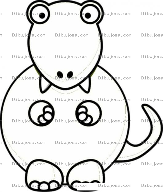 Dibujo para colorear Dinosaurio Con Sueter Para Pintar Y Colorear