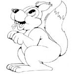 Dibujo para colorear Dibujo De Ardillita Hambrienta Para Pintar Y Colorear