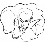 Dibujo para colorear Mordida De Vampiro Dibujo De Dracula Chupando Sangre Para Pintar Y Colorear