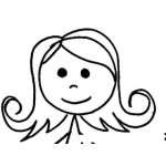 Dibujo para colorear Carita De Nina Para Pintar Y Colorear