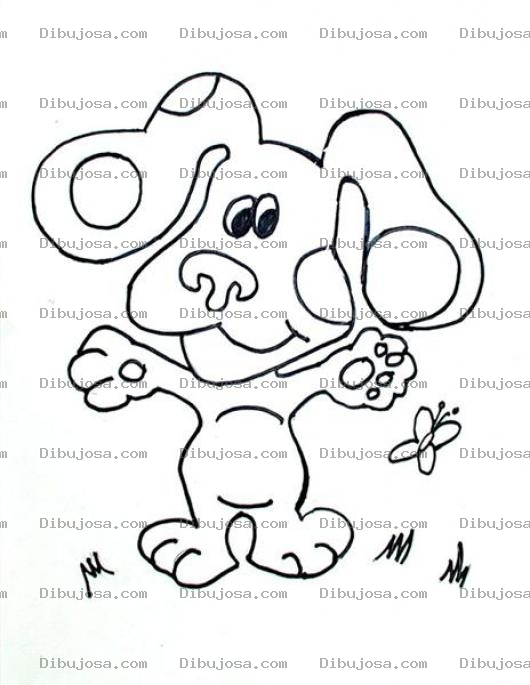 Dibujo para colorear Perroblue Dibujo Del Perrito Blue Para Pintar Y Colorear Al Perro Blue