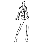 Dibujo para colorear Mujer Calva Dibujo De Mujer Alta Delgada Y Sin Pelo Para Pintar Y Colorear Chica Pelona