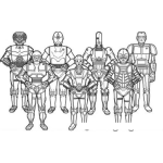 Dibujo para colorear Ejercito De Robots Para Pintar Y Colorear