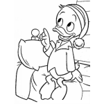 Dibujo para colorear Dibujo De Patito Hablando Con DIOS Para Pintar Y Colorear