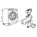 Dibujo para colorear Lavado De Dinero Dibujo De Hombre Lavando Su Dinero Sucio Para Pintar Y Colorear