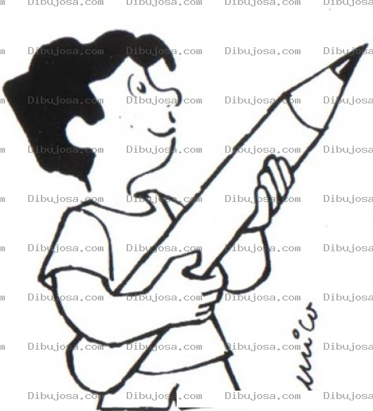 Dibujo para colorear Dibujo De Lapiz Gigante Para Pintar Y Colorear