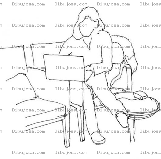 Dibujo para colorear Trabajo Desde Casa Dibujo De Mama Trabajando Desde Su Casa En Una Laptop Para Pintar Y Colorear