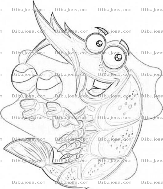 Dibujo para colorear Camaron Cubano Dibujo De Camaron Con Maracas Para Pintar Y Colorear Camaron Salsero