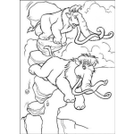 Dibujo para colorear Mamuts De La Era De Hielo Para Pintar Y Colorear