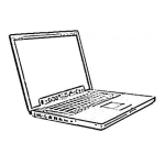 Dibujo para colorear Colorear Una Laptop