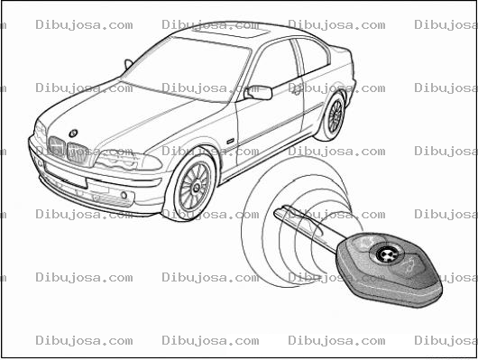 Dibujo para colorear Llave Con Chip Dibujo De Bmw Modelo 2000 Para Pintar Y Colorear