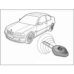 Dibujo para colorear Llave Con Chip Dibujo De Bmw Modelo 2000 Para Pintar Y Colorear