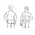 Dibujo para colorear Dibujo De Un Jugador De Futbol Americano Sin Camisa Para Pintar Y Colorear