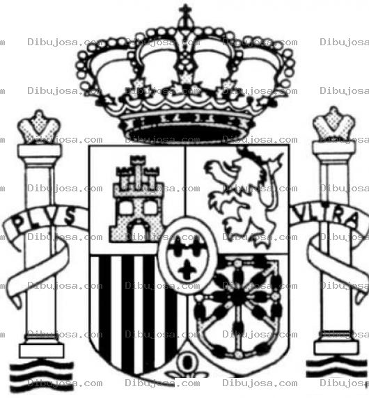 Dibujo para colorear Escude De Espana Para Colorear