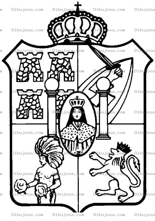 Dibujo para colorear Escudo Del Estado De Tabasco Mexico Para Colorear