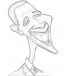Dibujo para colorear Dibujo De Barack Obama Para Pintar Y Colorear