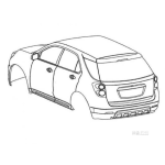 Dibujo para colorear Dibujo De Carro Sin Llantas Para Pintar Y Colorear El Chasis Y Carroceria De Un Coche