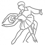 Dibujo para colorear Pareja De Ballet Para Colorear Balletistas Baletistas