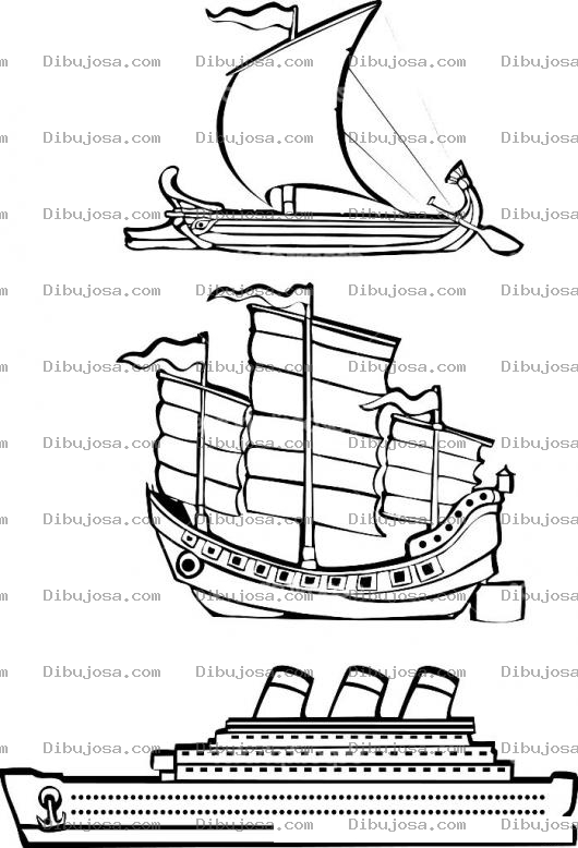 Dibujo para colorear Dibujo De Barcos Para Colorear La Evolucion De Los Barcos En El Tiempo