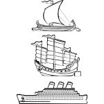 Dibujo para colorear Dibujo De Barcos Para Colorear La Evolucion De Los Barcos En El Tiempo