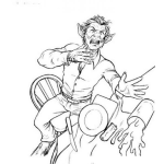 Dibujo para colorear Dibujo De Hombre Envenenado Para Pintar Y Colorear